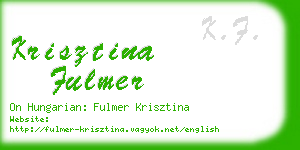 krisztina fulmer business card
